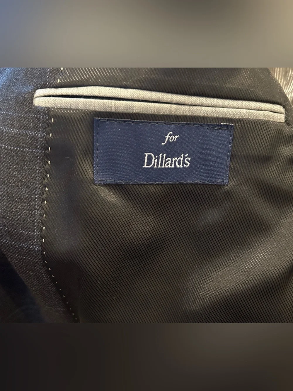 Hart Schaffner Marx Windowpane Sport Coat Blue &Charcoal Windowpane Worsted Wool
